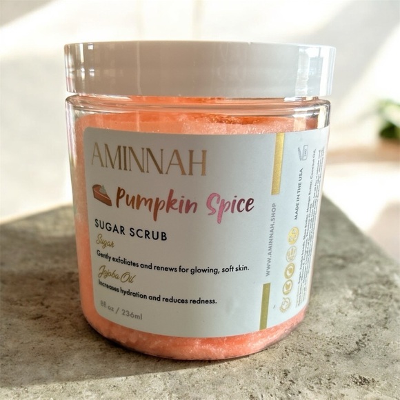 Aminnah Other - AMINNAH Pumpkin Spice Sugar Scrub - Orange